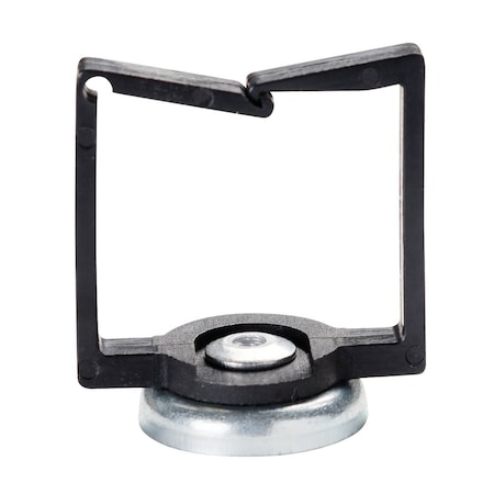 Winnie Industries 1 1/4 in. Magnetic Cable Holder, 26 lb Magnet, Locking Gate, Black, 100PK WMCH125BK